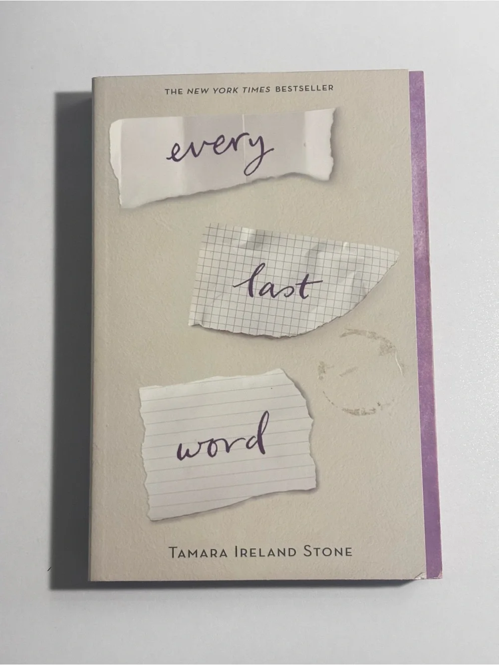 Every Last Word by Tamara Ireland Stone - Cream & Purple Paperback